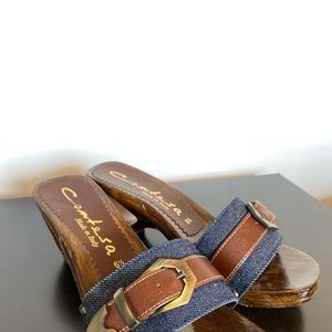 Wood shoes made in Italy